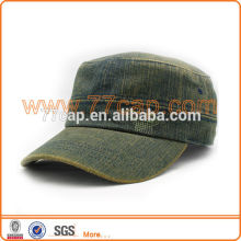 Denim Jean Distressed Cadet Box Military Cap