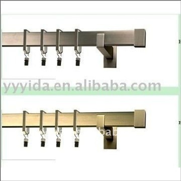 Square curtain pole with curtain accesorries