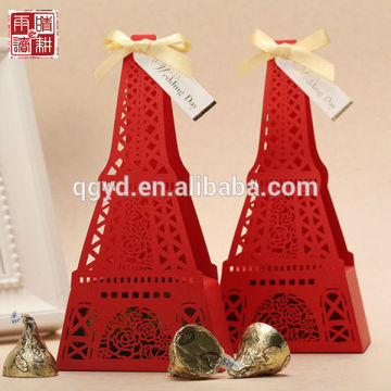 Iron-tower shape paper candy box