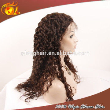 Jerry Curly Highlights Virgin human hair full lace wigs with bangs