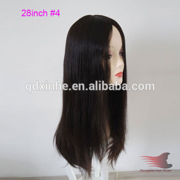 Biglayer Human hair skin top Jewish wig 28inch long hair Kosher wigs