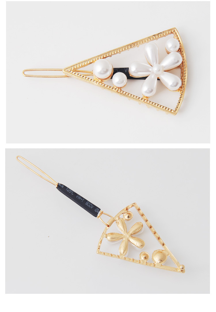 Ladies metallic pearl hair pin headpiece (1)