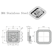 Wholesale Aluminium Box Flight Case Metal Accessories - Black Butterfly Latch