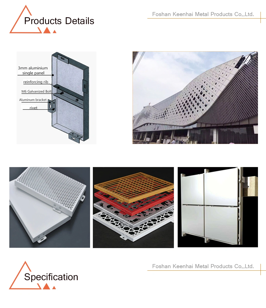 Construction Material Aluminum Laser Cut Wall Cladding Facade