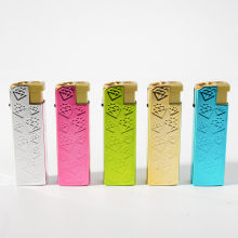 Five Color Jet Flame Diamond Relief Piezo Lighter