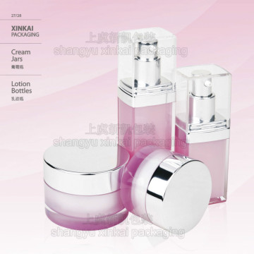 plastic cream jar with aluminum cap