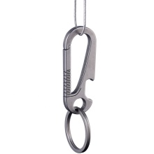CNC Machined TC4 Titanium Alloy Keychain - Hot Selling Titanium Hook and Loop Keychain