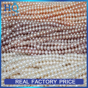 4-5mm Near Round Natural Freshwater Pearl Unfinished Pearl Nacklace