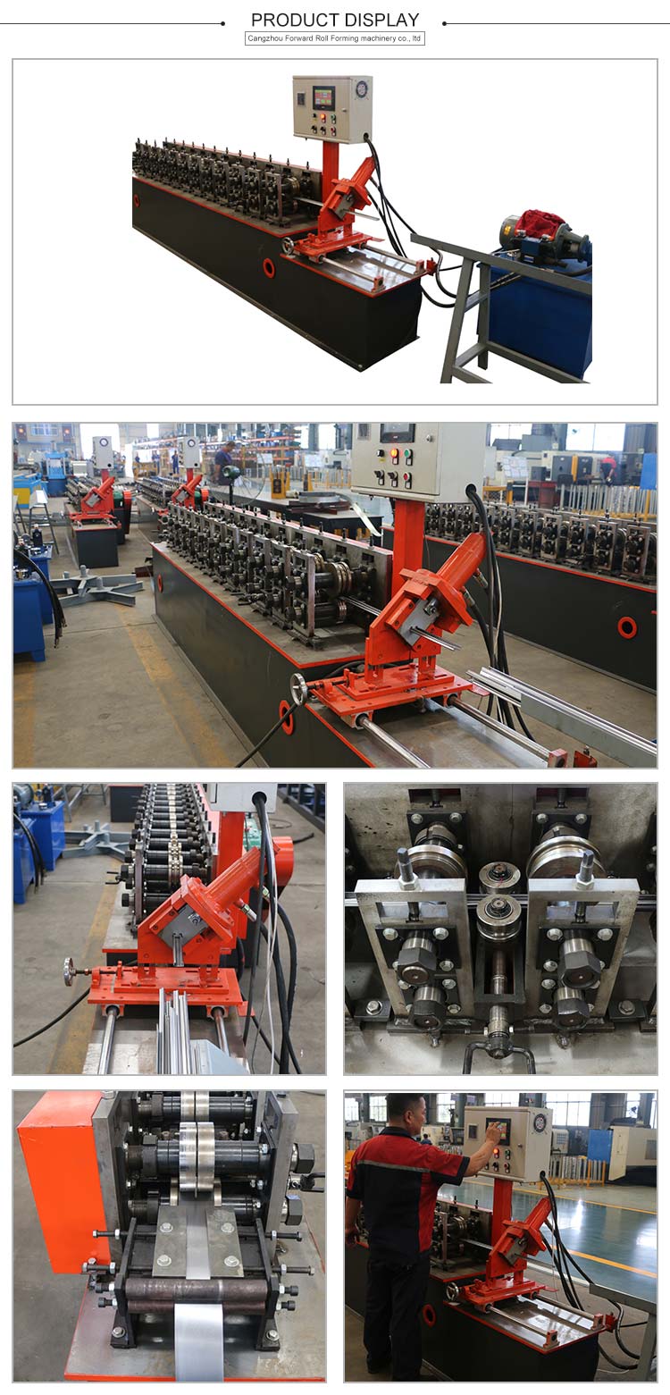 China manufacturer light steel c u channel keel roll forming machine