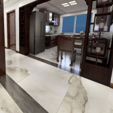 Ceramic floor tiles white in kitchen