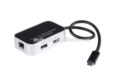 USB Type-C to USB 3.0 HUB and Card Reader and Gigabit Ethernet