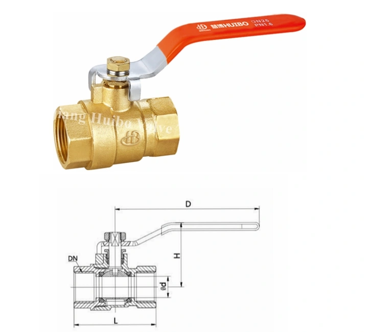 Engineering Brass Ball Valve 1/2 - 1'inch with Female Thread