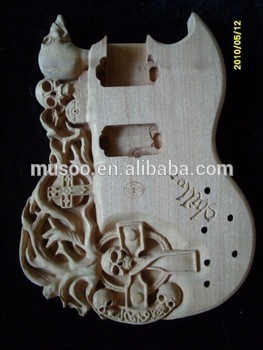 UNFINISHED PROJECT ELECTRIC GUITAR BUILDER WITH SKULL BODY(K43)