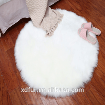 Softest French roudness White Sheepskin Faux Fur Shag Rug