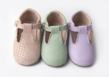 Classic Leather T bar Ceremony Baby Shoes
