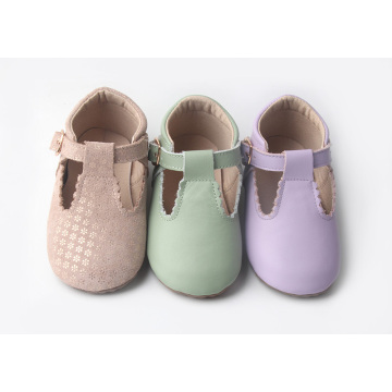 Classic Leather T bar Ceremony Baby Shoes