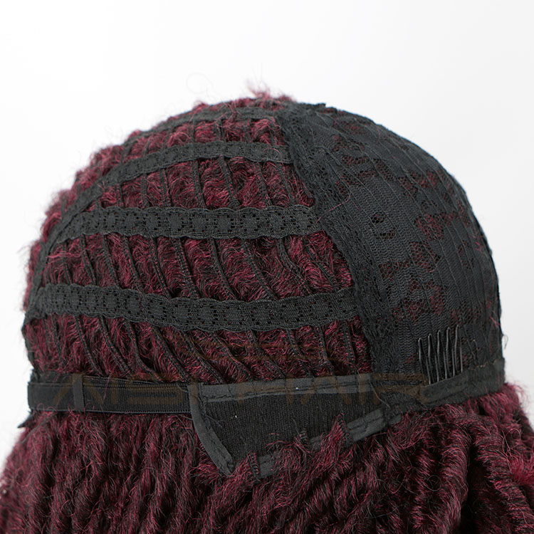 Aisi Hair Vendor Kinky Curly Crochet Braids Bob Ombre Red Synthetic