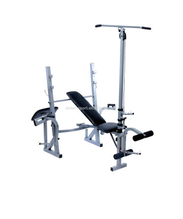 Foldable Incline and Decline Weight Bench with Lat Pull Down ES-5025