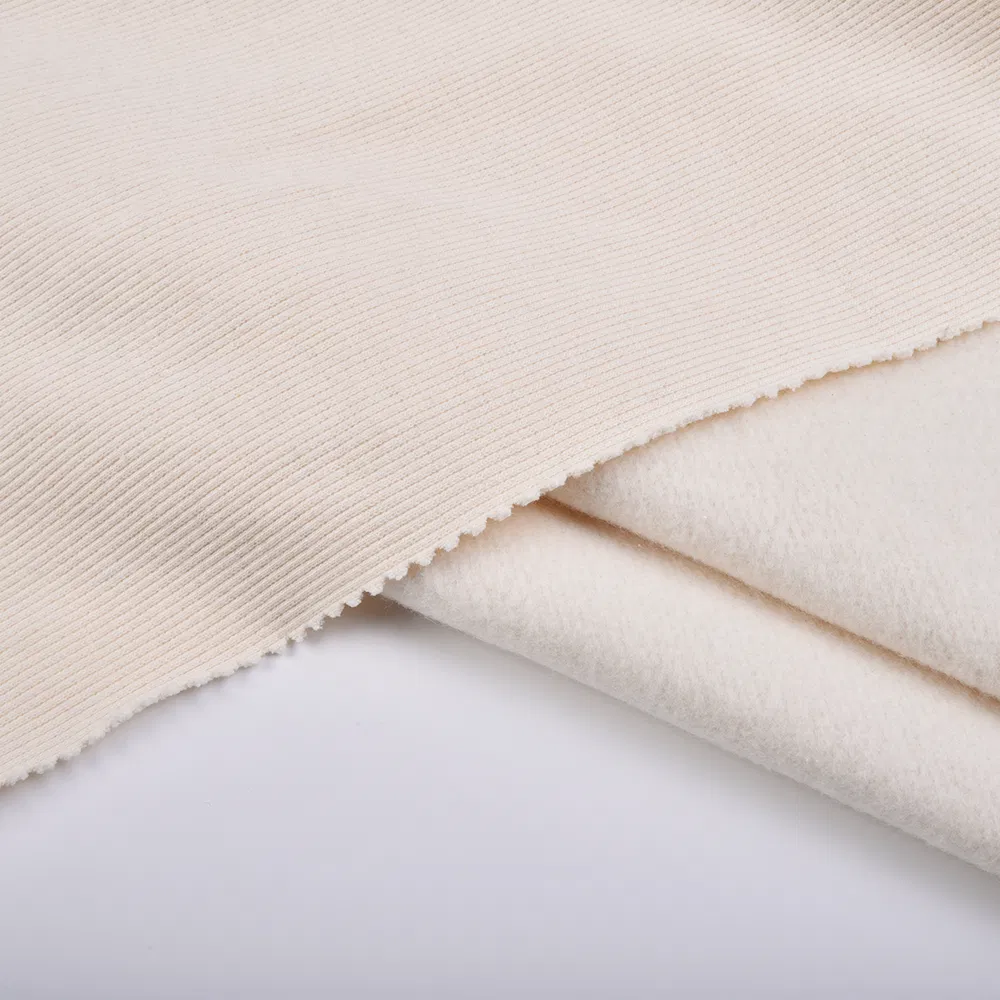 ขายส่งผ้าขนแกะเทอร์รี่ CVC เพื่อการผลิตเสื้อกันหนาวหมวกที่สะดวกสบาย