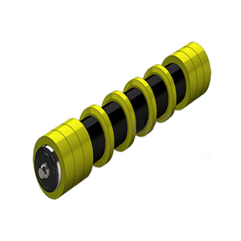 Conveyor buffer impact conveyor roller idler Rubber coated conveyor rollers