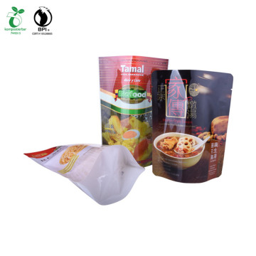 Custom Zipper Stand Up Plastic Biodegradable Food Packaging Pouch Bag With Window