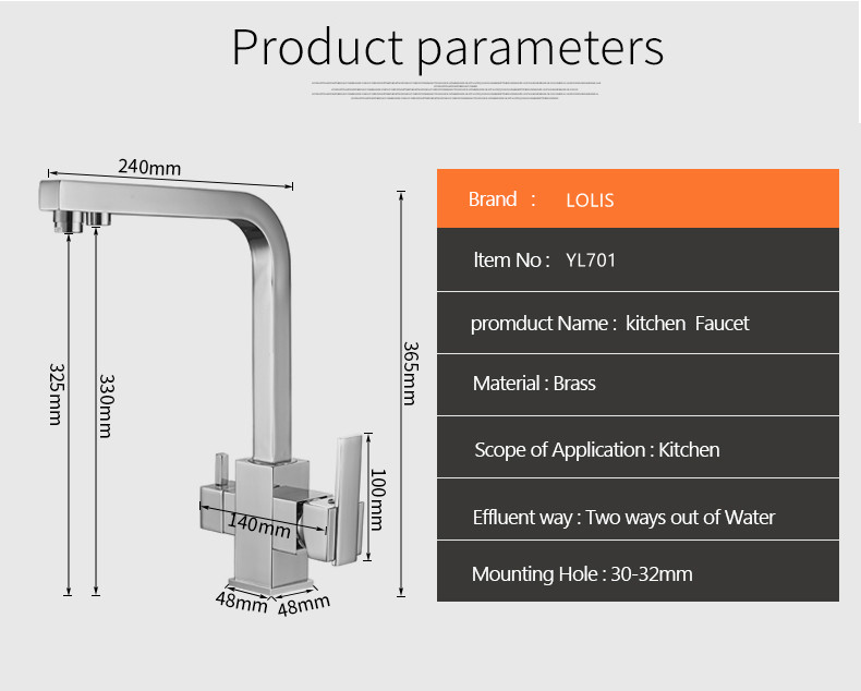 YL-701 Kitchen Faucets Brass Mixer Drinking Kitchen Purify Faucet Sink Tap Water Tap Crane For Kitchen