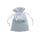 White Velvet Drawstring Bags with black logo