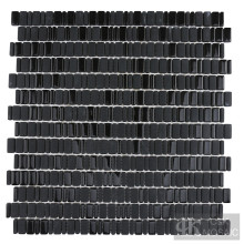 Mixed Black Glass Mosaic Tile Backsplash