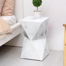 Classical Geometry End Table Marble