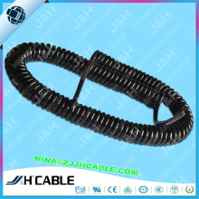 Multi Cores PU Coiled Spiral Cable 3Core pu spiral cable