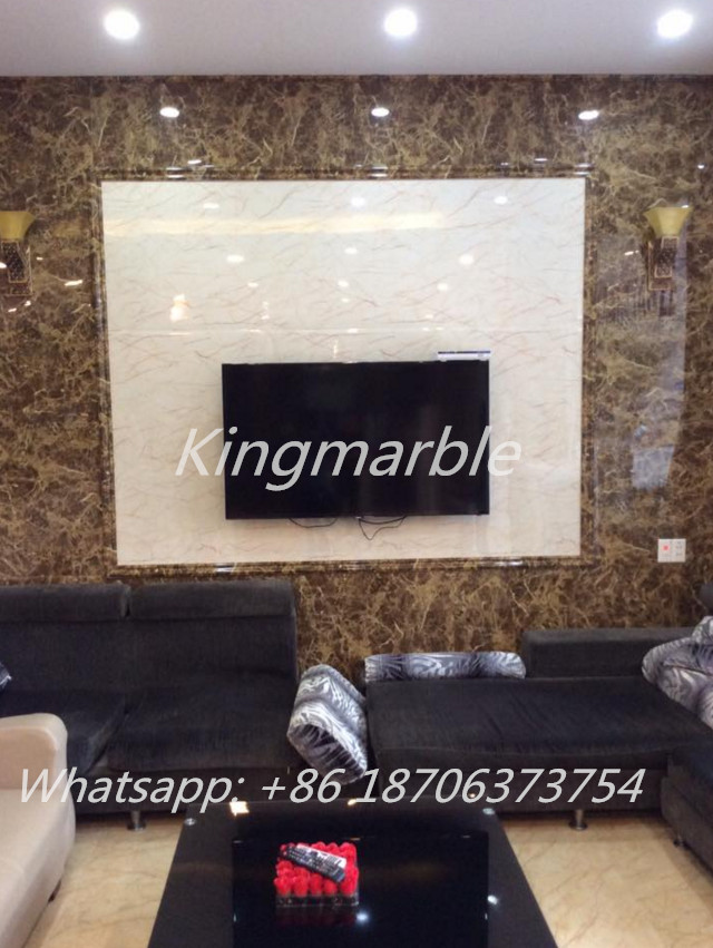 High Clearly Pattern PVC Marble Sheets