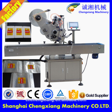 Trade assurance labeling machine top foil bag,top side labeler foil bag