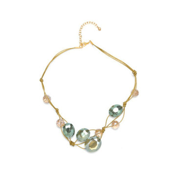 Crystal Necklace Fashion Necklace with String