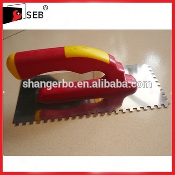 Notched Stainless Steel Plastering Trowel