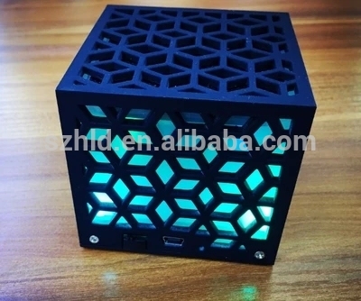 Mini Round Hollow Out LED Flashing Bluetooth Speaker