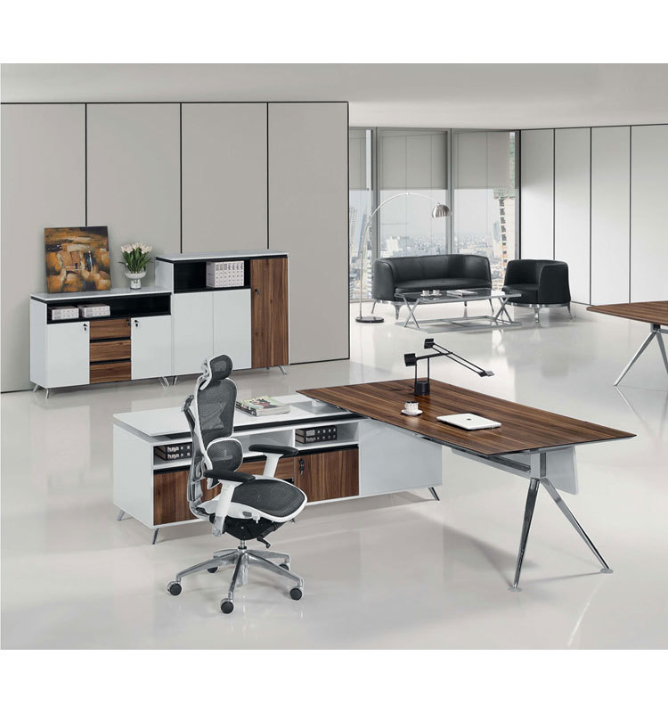 New MFC L Shaped Manager Desk Office Boss Table