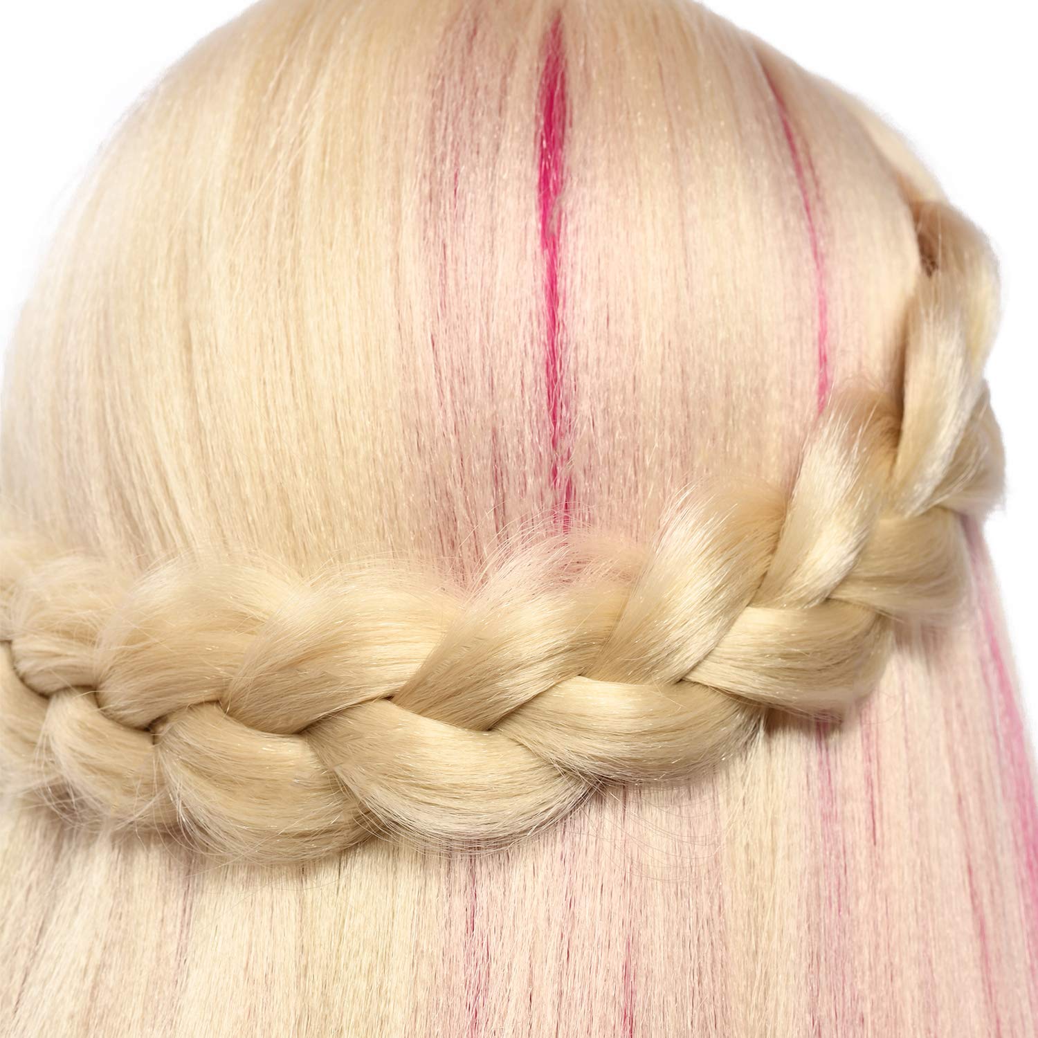 Synthetic Hair Manikin Head Female Wig Black Cosmetology   Maniquines Mannequin Head Hairdresser Training Doll Head