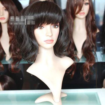 Medium long Black Fluffy Little Wavy Full wig Hair SY36