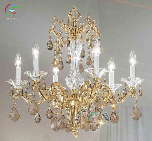 metal arm via firenze chandelier crystal