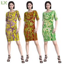 Custom Printed Lexiu Tapa Pacific & Hawaiian Style Casual Dress