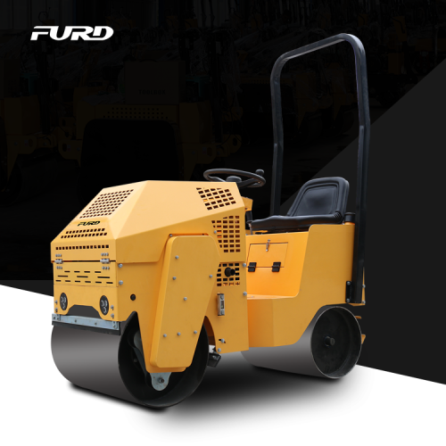 800kg double drum vibratory ride on road roller with favorable price
