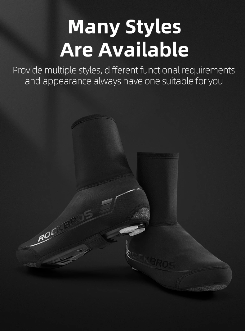 Rockbros Winter Waterproof Cycling Reflective Thermal Elastic Rainproof Bicycle Accessories Shoe Cover Cycling Overshoes Boot Covers