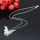 Silver Lovely Butterfly Pendant Necklace Jewelry for Women Girls Kids Pendant Chain Necklace 20+2 inch Women Jewelry