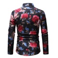 Men's Floral Shirt Black Custom