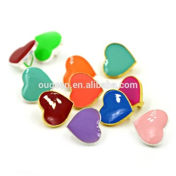 Multcolor heart shape zinc alloy connectors for jewelry accessories finding