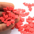 8mm Pure Red Peach Heart Slice Ultrasottile Slime Materiale di riempimento Decorazione Gioielli che fanno accessorio