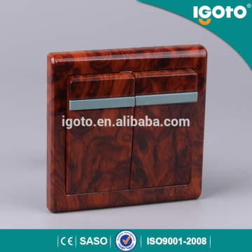 igoto E9022-W 2 gang 2 way colored hotel wall mount switch