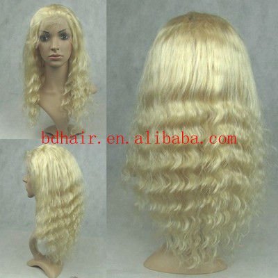 Full lace wigs remy human hair blonde