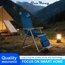 Lightweight Camping Chair Featuring a Convenient Footrest