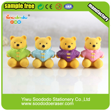 Pecnil topper 3D bear rubber kids eraser